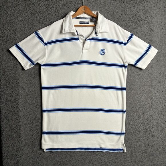 VTG Enyce Velour Polo Shirt 90s Y2K Striped Embroidered Logo XL Men's Hip Hop - Picture 1 of 12